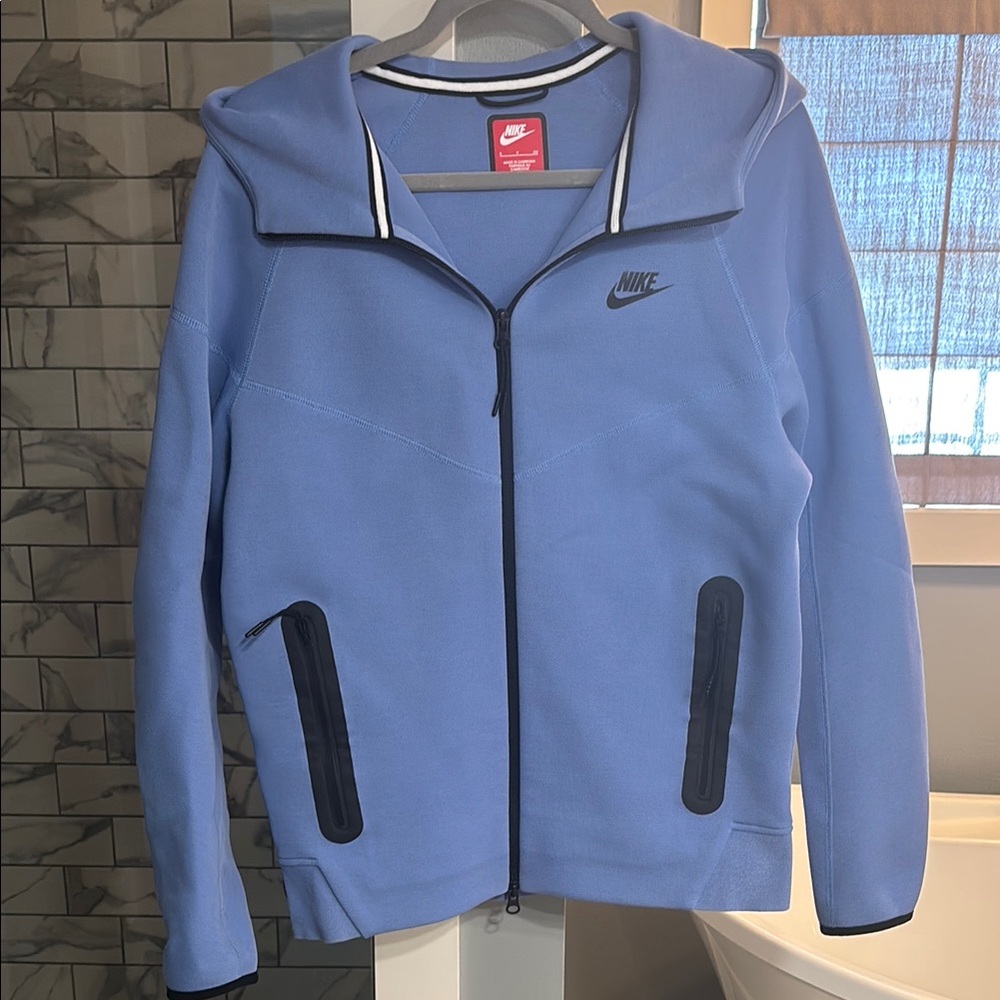 Nike Light Blue Hoodie with Black Details